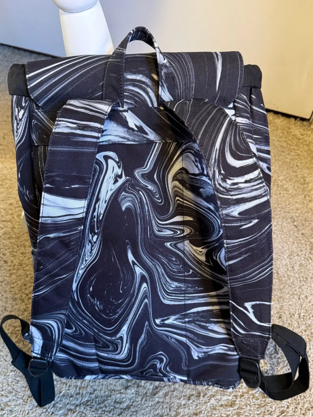 Herschel Supply Company Black and White Marble Print Backpack